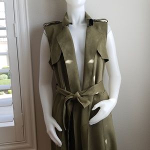 Extremely soft trench coat vest